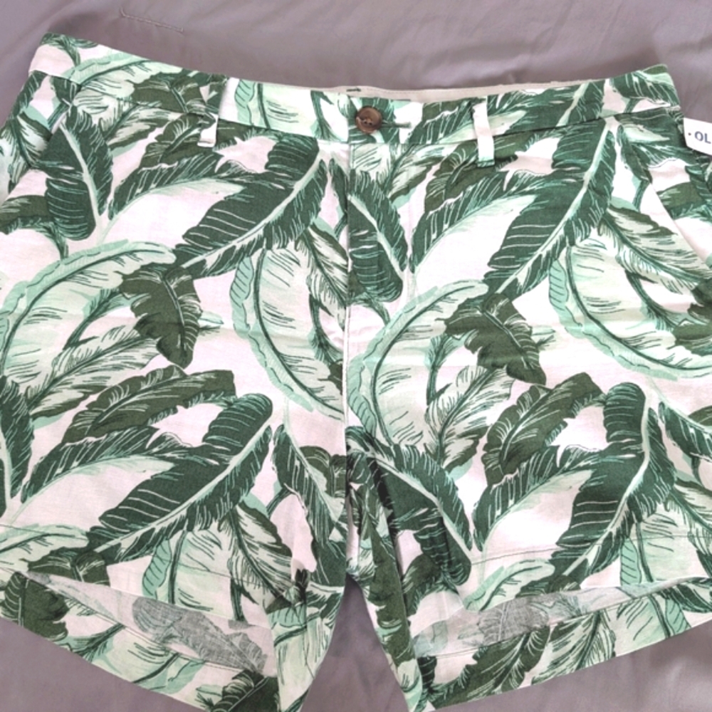 New Old Navy Linen Blend Shorts 12 NWT